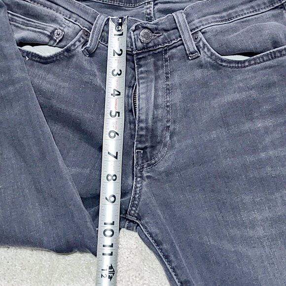 Levis 511 Jeans Men 32x32 Gray Slim Fit Premuim Faded Stretch Casual Whiskered - Picture 5 of 8